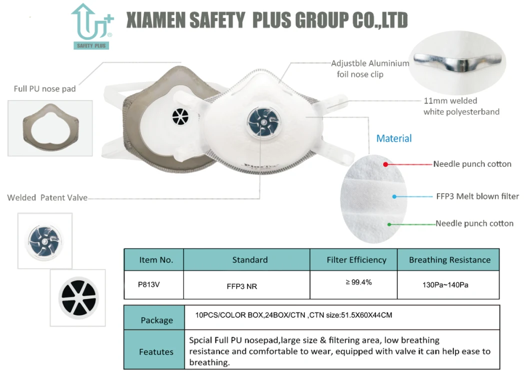 Certificació N CE FFP3 Alta Proteccion Respiratoria Filtro Mask Antipolvo En Forma De Copa Respirador Mascarilla